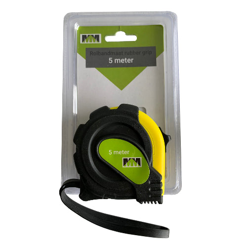 Mm producten rolbandmaat rubber grip 5mtr