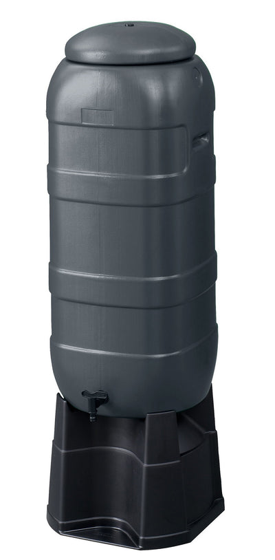 Begreen producten regenton compl 100 liter antraciet plusgratis voet