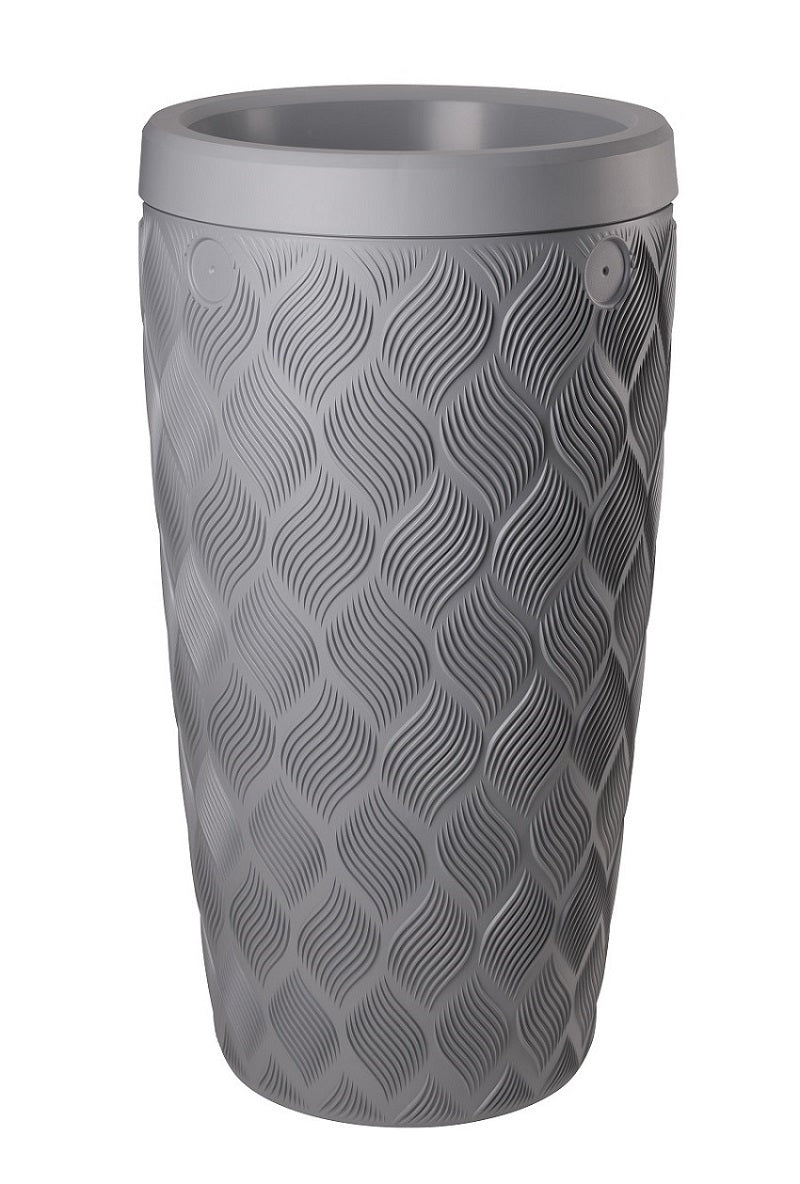 Producten regenton flow platinumgrijs 240l inclplantenbak