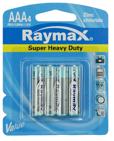 Raymax producten batterij penlite mini r03 zink aaa 1 5v a 4st