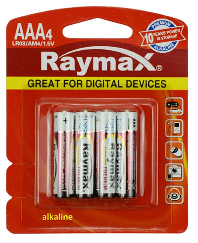 Raymax producten batterij penlite mini alkaline lr03 aaa 1 5v x4st