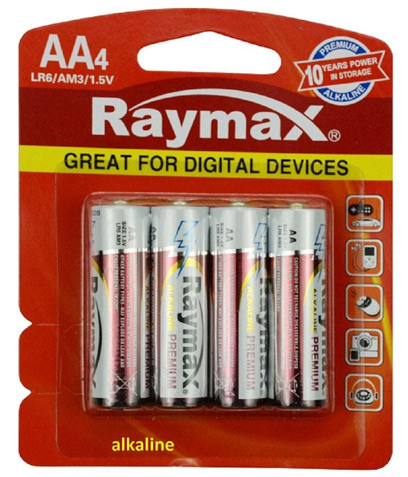 Raymax producten batterij penlite alkaline lr6 aa x4st