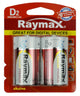 Raymax producten batterij alkaline lr20 d 1 5v x2st
