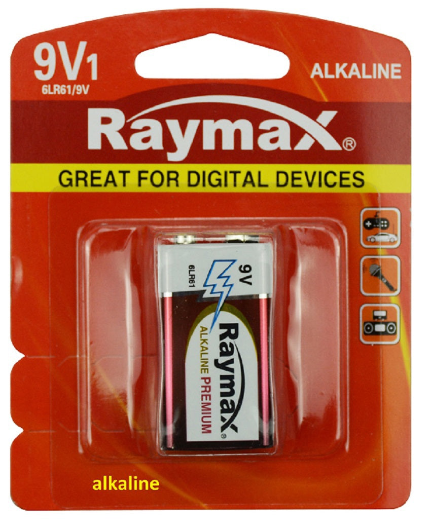 Raymax producten batterij alkaline 6lr61 e 9v x1st