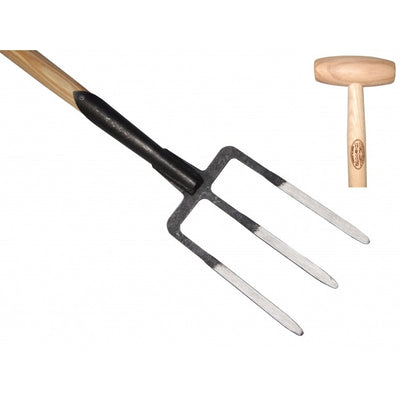 De wit producten spitvork 3 tands gesm veer essen steel 90cm dewit