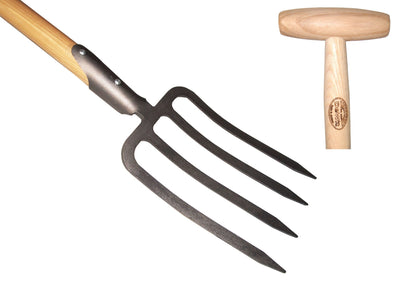 De wit producten spitvork 4 tands met dul essen steel 80cm dewit