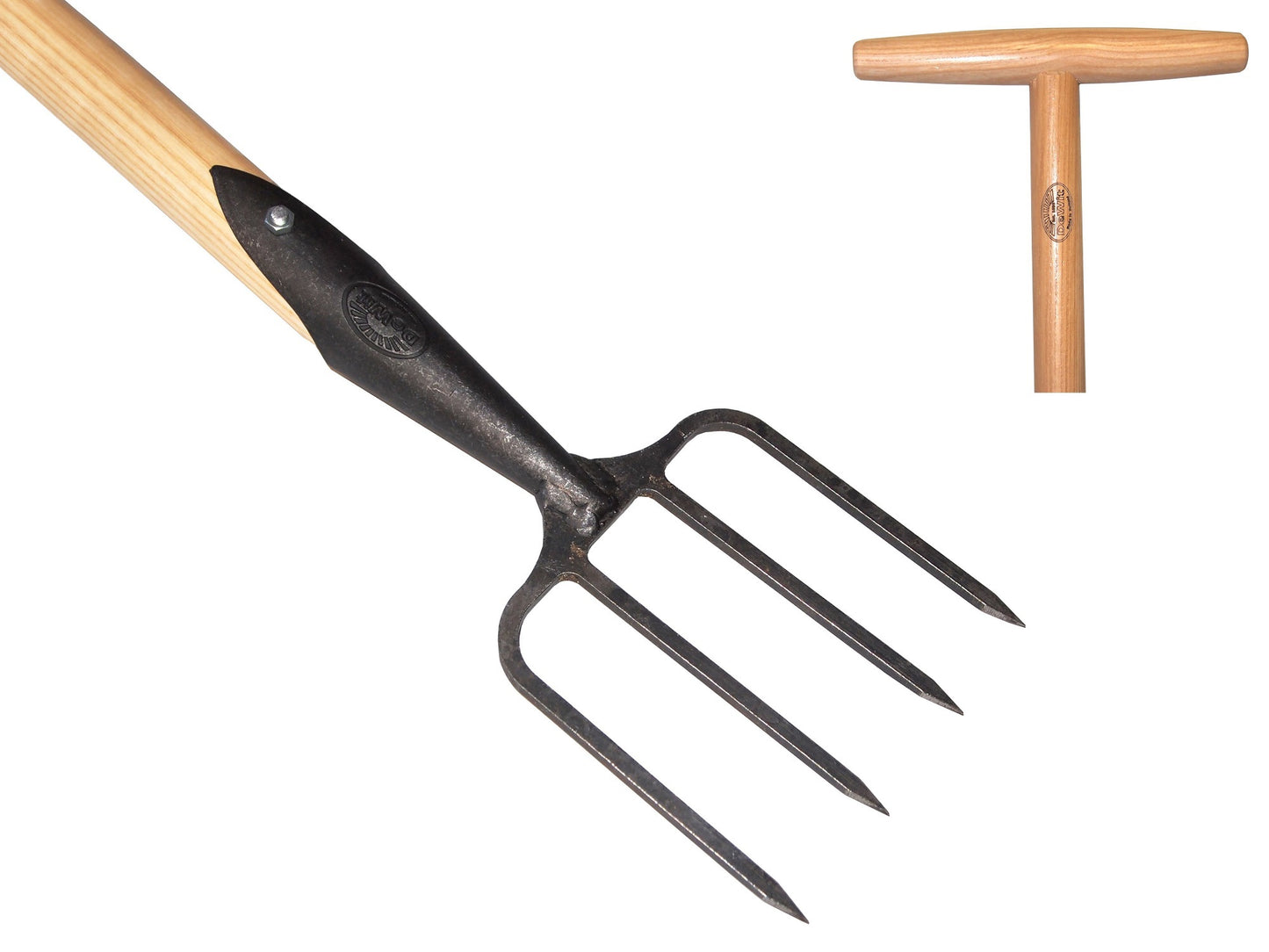 De wit producten grasmat herstelvork 4 tands essen steel 90cm dewit