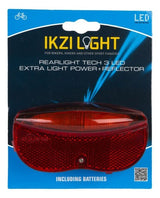 Ikzilight achterlicht batterij aan uit 3xled 50 mm op kaart - afbeelding 1