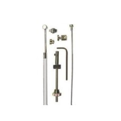 Elvedes kabelset trommelrem + draadeind rvs zilver (6268sp)
