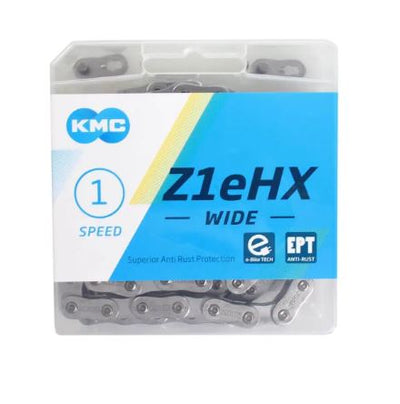 KMC Wide EPT Bicycle Lock - Z1eHX, 112s, 9.2mm, Zilver