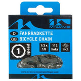 M-Wave Ketting single speed, 1 2x1 8 112L grijs bruin (hangverpakking) - afbeelding 1