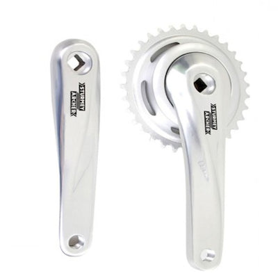 SunRace crankstel 33T, cranklengte 170mm. zilver, aluminium, spieloos