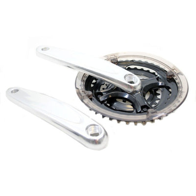 Lasco crankset 24 34 42t zilver zwart verdiept -4mm