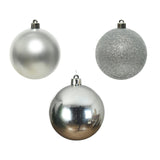 Decoris kerstballen 6cm kunststof zilver 10-dlg - afbeelding 2