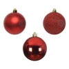 Decoris kerstballen 6cm kunststof rood 10-dlg