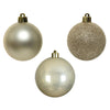 Decoris kerstballen 6cm kunststof parel 10-dlg