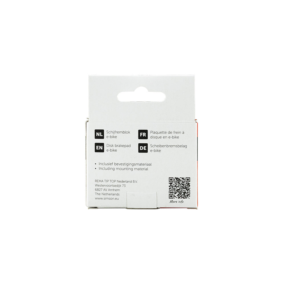 Rema tip top nederland b.v. simson 020241 schijfremblok e-bike