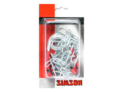 ophangkettingen met haken rood zilver 2 stuks