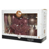 Decoris onbreekbaar kerstballenset 59 assorti ballen met 1 piek. velvet pink blush pink parel
