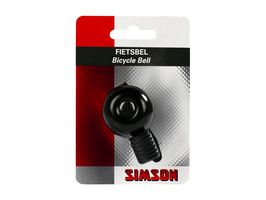 Simson fietsbel mini 32mm, flex-band bevestiging zwart