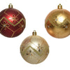 Decoris kerstballen mix 12st pearl goud rood
