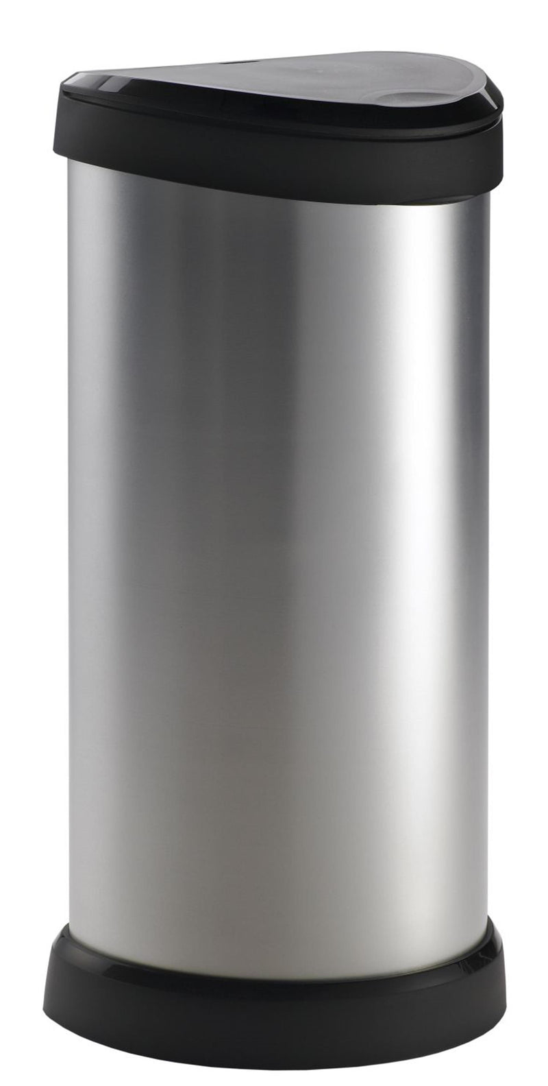 Curver decobin 40l push zilver zwart