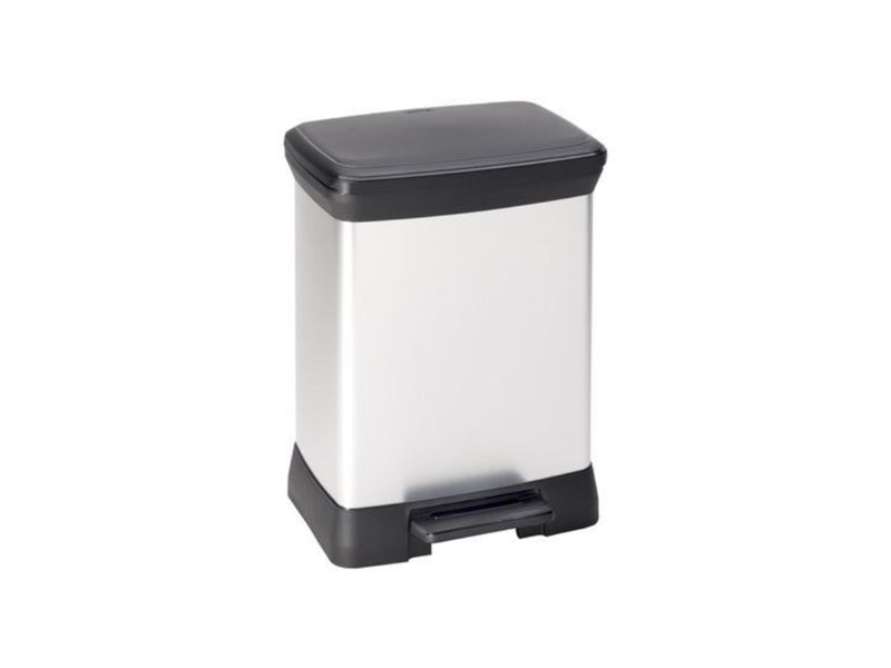 Curver decobin 30l rechthoekig zilver