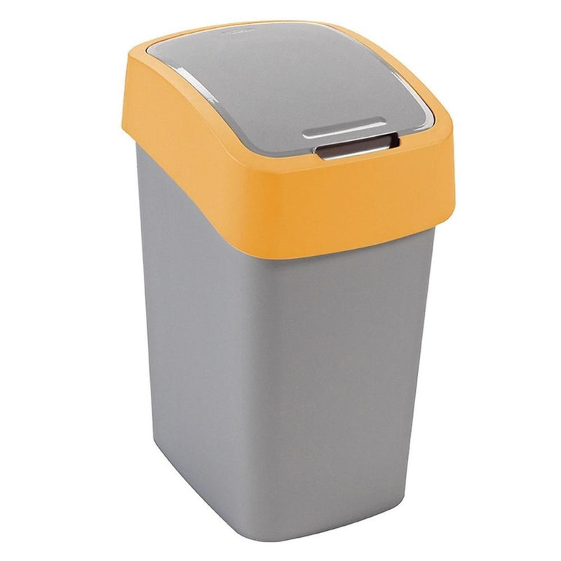 Curver pacific flip bin 45l zilver geel