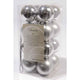 Decoris kerstballen kunststof zilver glans mat ø40mm<br> transbox a 16 stuks