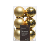 Decoris kerstballen van kunststof glans goud dia.6 cm 12-delig - afbeelding 1