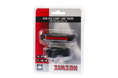 Simson usb led lamp line rood 20 led 3 lux