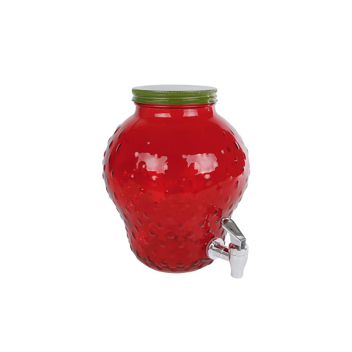 Aardbei drankdispenser glas 19x19x24,5cm
