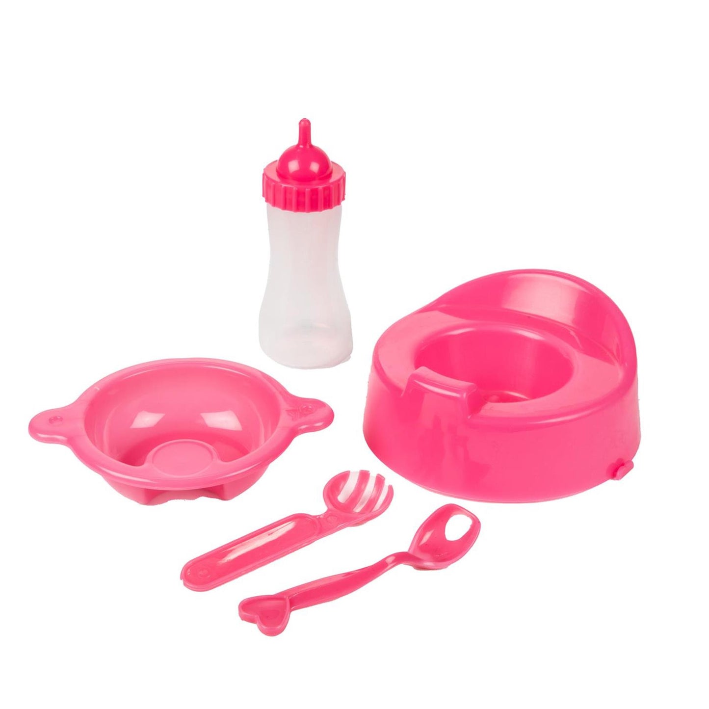 Toi-toys beau babypop 31cm met accessoires eetset+flesje+potje 2 assorti