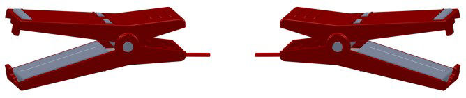 Ako hek aansluitkabel dubbele krokodillenklem 40mm lint