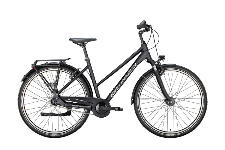 Brennabor trekkingfiets t-42 mod. 24 bike trekking t-42 28 45 trap. 7sp.black white