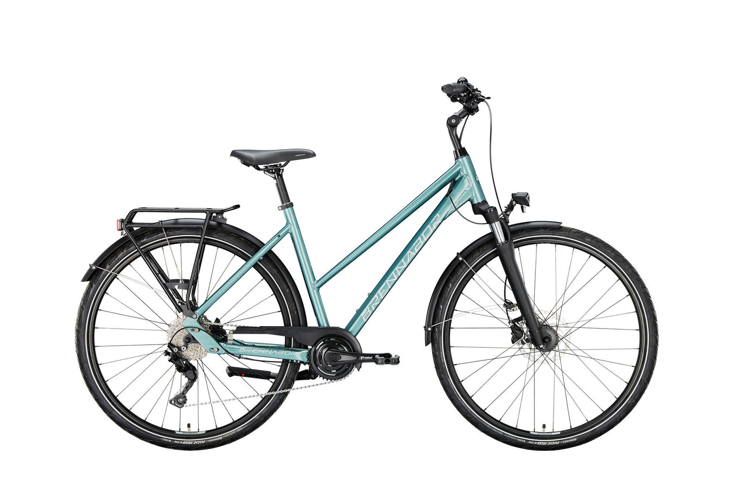 Brennabor trekkingfiets t-44 mod. 22 bike brennab.t-44 28 45 trap. 16sp blue silver
