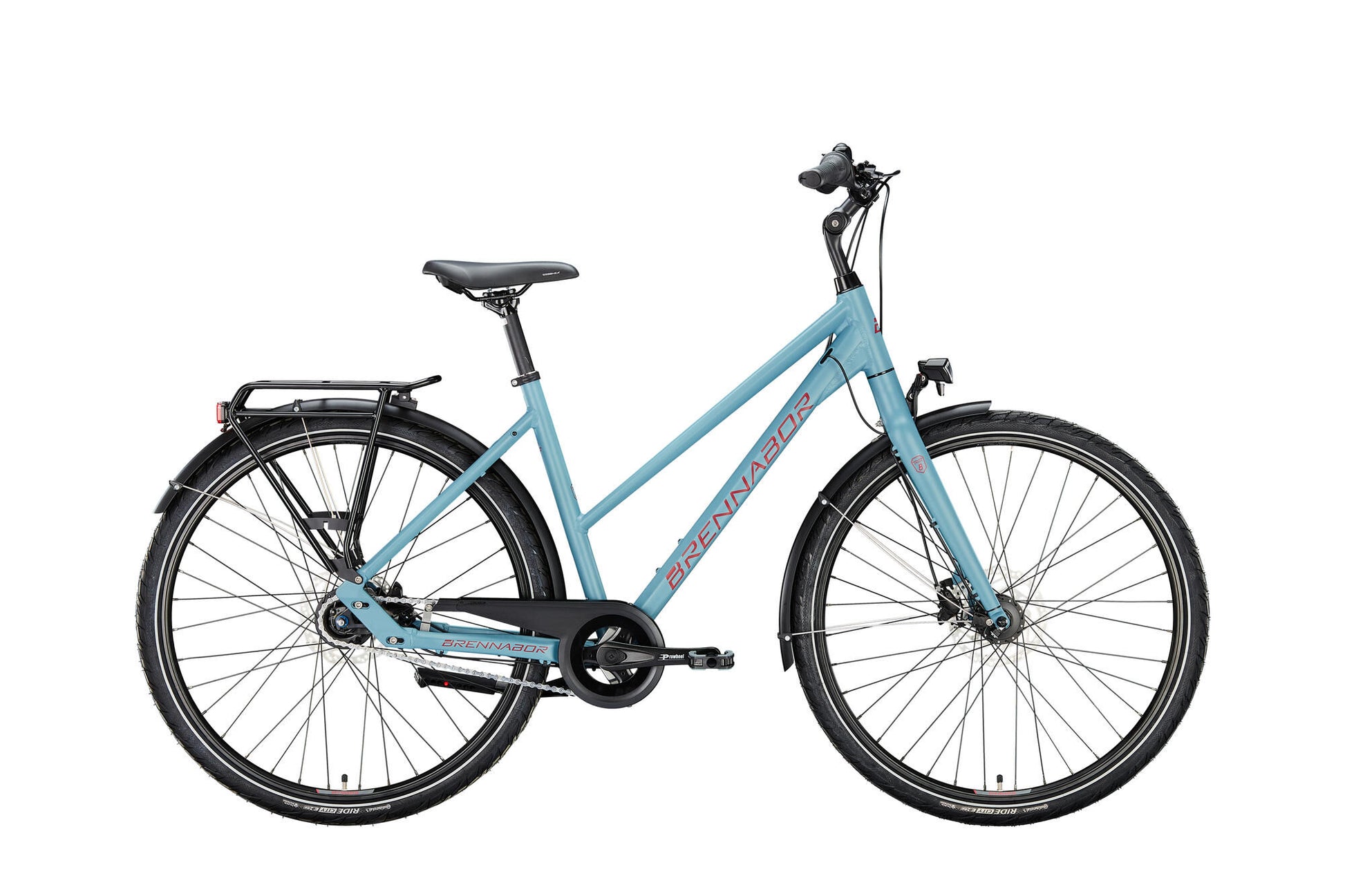 Brennabor trekkingfiets t-48 mod. 24 bike trekking t-48 28 45 trap. 8sp. blue burgundy