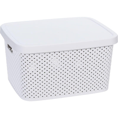 Storage solutions opbergdoos met deksel 7 liter 27,4x22x15cm kunststof 4ass