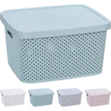 Storage solutions opbergdoos met deksel 7 liter 27,4x22x15cm kunststof 4ass - afbeelding 1