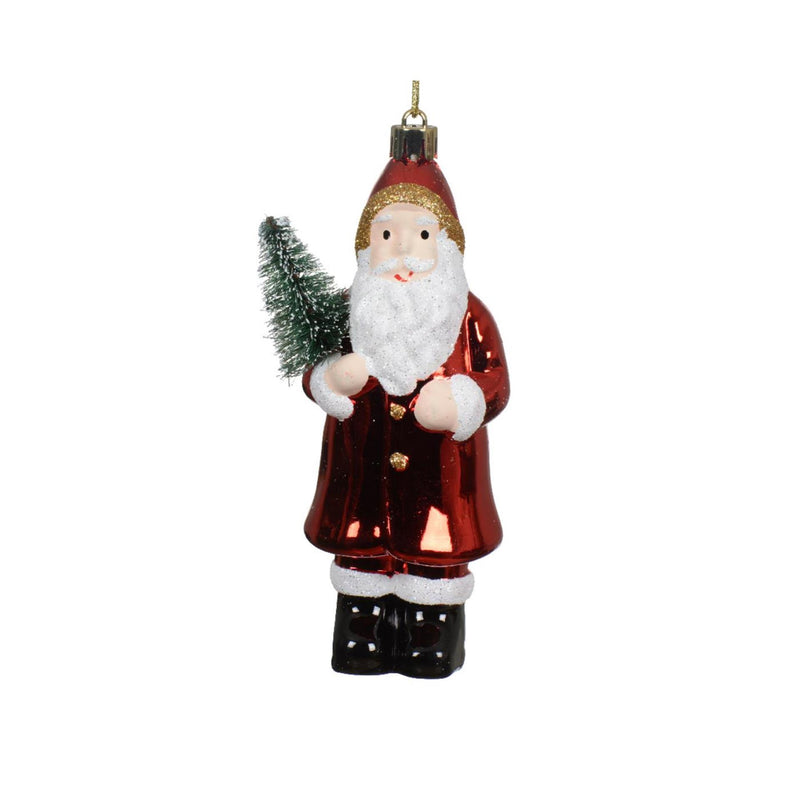 Decoris kersthanger kerstman kunststof 15cm