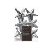 Decoris kersthanger kunststof zilver dia7,5cm 6-delig - afbeelding 1