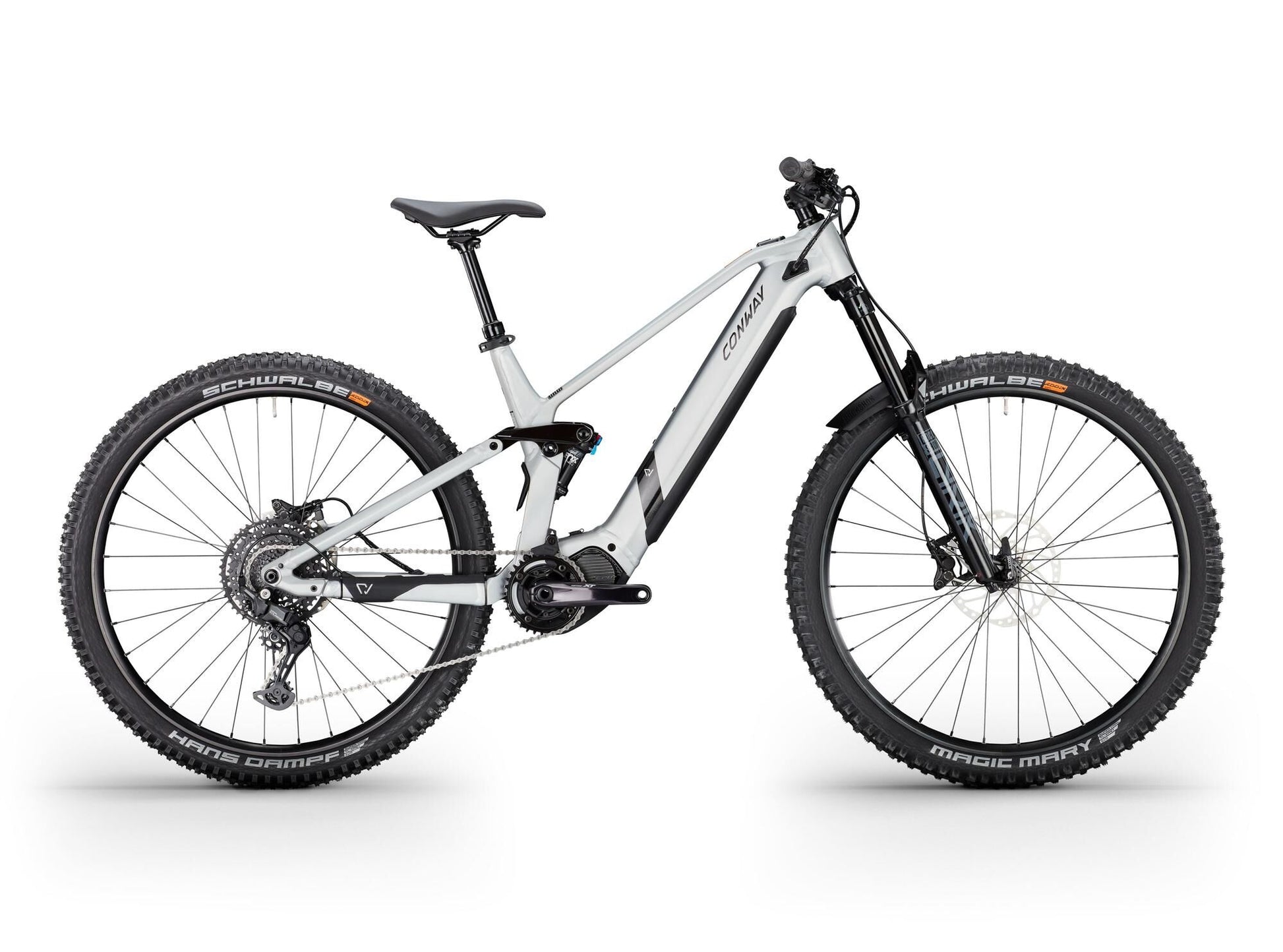 Conway elektrische mtb full-suspension ewme 2.0 (#1) ebike conw. ewme 2.0 se 29 41 10sp full sus. sil.