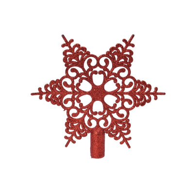 Decoris piek sneeuwvlok 20,5x19cm kerstrood