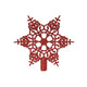 Decoris piek kunststof sneeuwvlok 20,5x19cm kerstrood