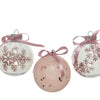 Decoris kerstballen mix kunststof 8cm 12st roze