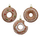Decoris kersthanger donut van kunststof dia10x3,5cm
