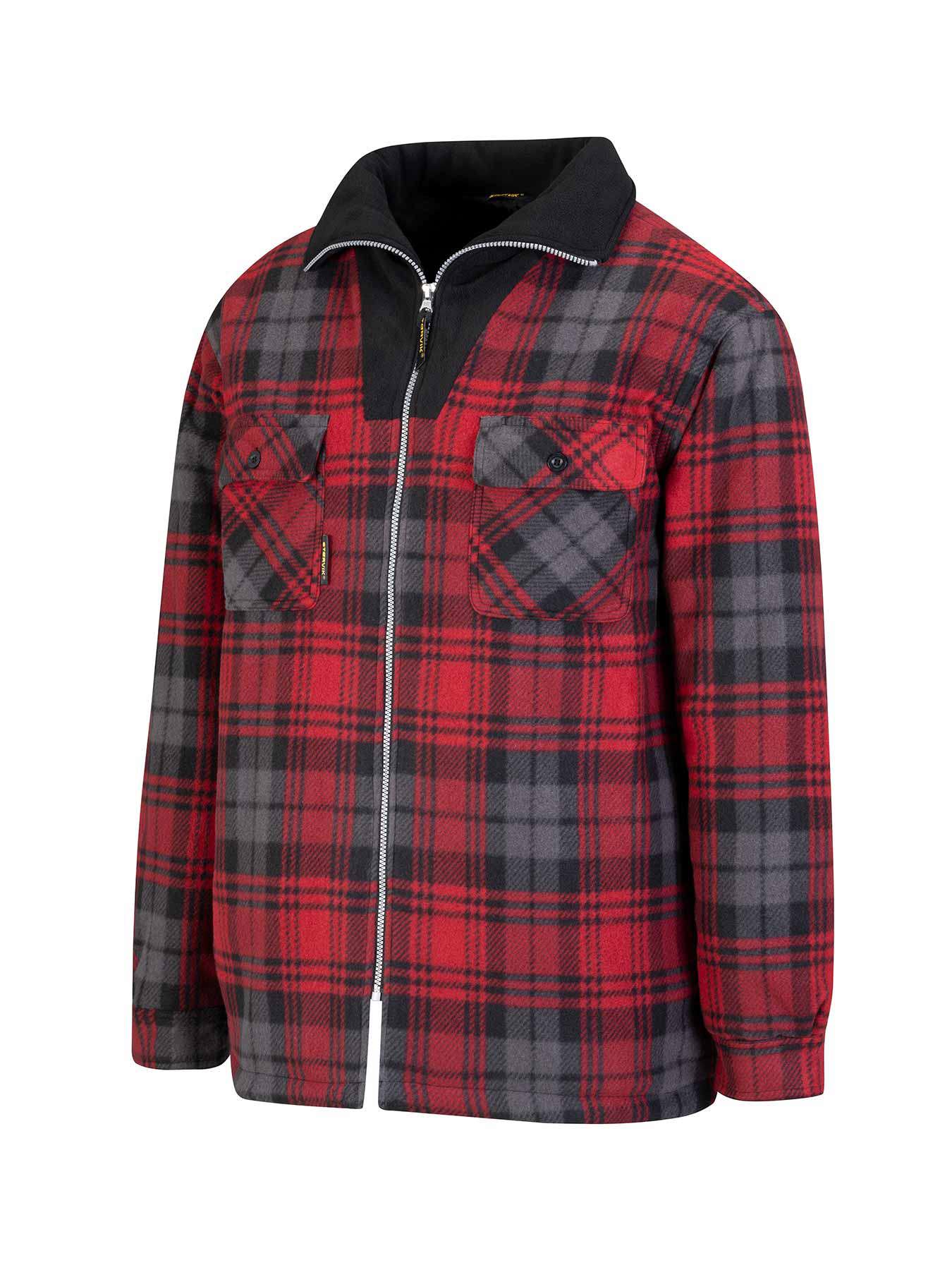 Storvik producten houthakkers fleecevest stanley thermo roodzwart 3xl