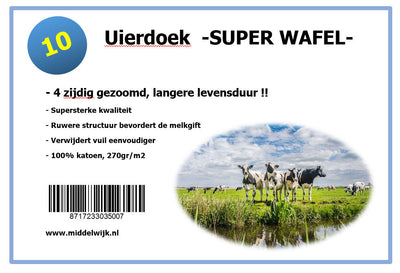 Producten uierdoek melkdoek super wafel 100 katoen 45x45cm 4 zijdig