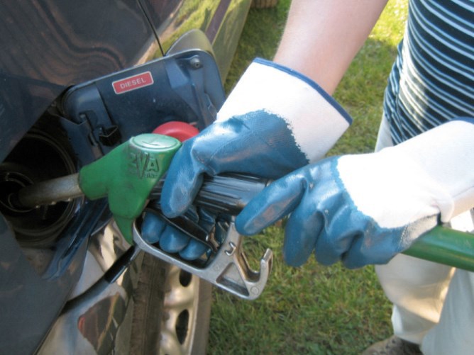 Keron producten handschoen blauw nbr met kap
