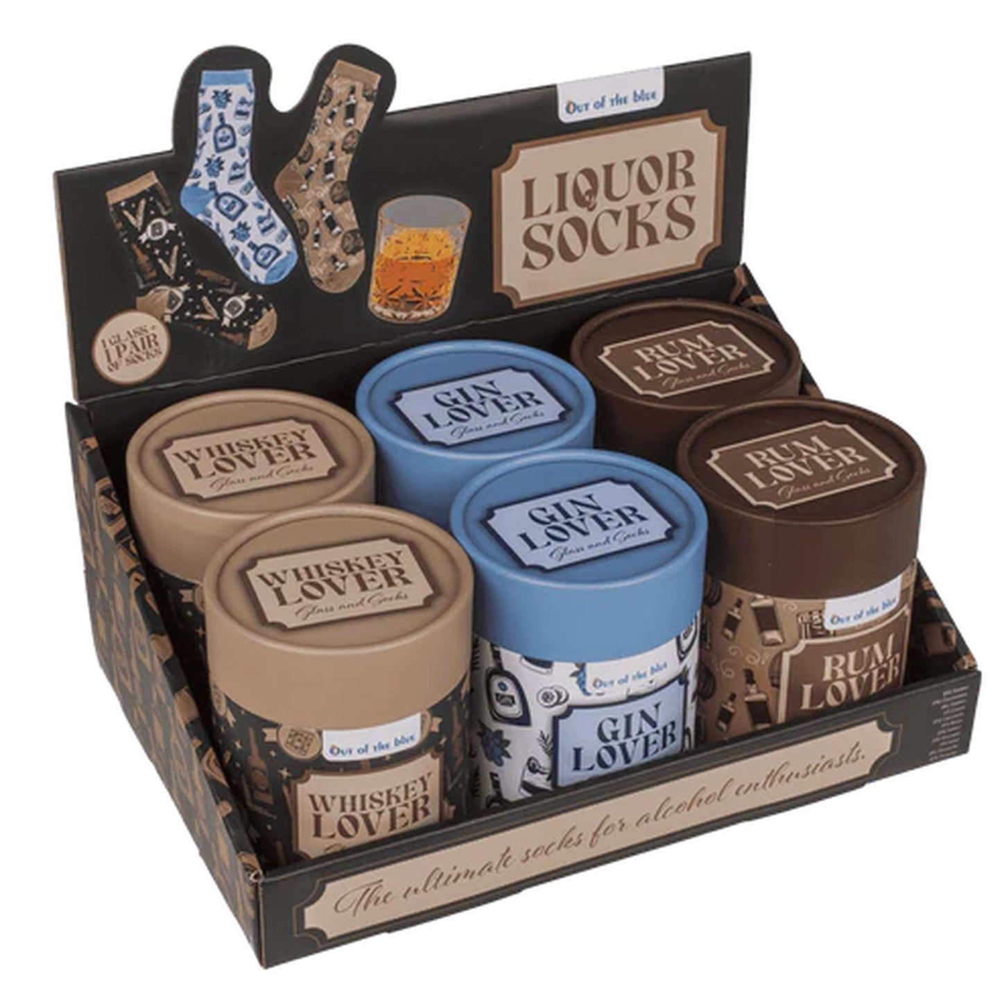 Ootb giftset drinkglas 280ml met sokken